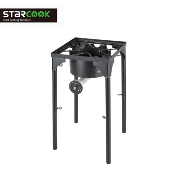 commercial grill outdoor kitchen standing cast iron gas cooker for BBQ camping gas stove